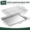 CEKEE Quarter Sheet Pan with Cooling Rack Set [2 Baking