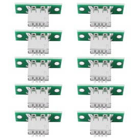 YINETTECH 10pcs USB 2.0 Type A Female Panel Mount Connector Reversible Design Solder Type 480Mbps for Mobile Devices Laptops Tablets Peripherals
