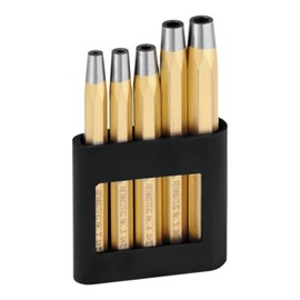 Rennsteig R445 100 0 Octagonal Rivet Setter Set, 0 V, Gold/Silver