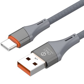 ONES 30W / 6A Ultra Fast Charging Cable, USBC & USBA Heavy Duty Aluminum Alloy + High Strength Nylon Braided Wire [30W 6A QC, PD Rapid Charge & Ultra Fast Data Transfer], "Wide Compatibility · Plug