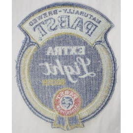 Pabst Extra Light Patch Large Pabst Extra Light Beer 6" by 7 3/4" vtg Breweriana New Old Stock NOS