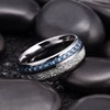 King Will METEOR 8mm Silver Meteorite Tungsten Carbide Wedding Ring