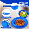 4 Pcs Adaptive Spill Proof Scoop Plates and Bowls with