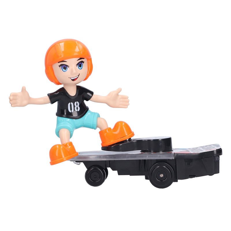 Children Electric Cartoon Scooter Toy Music Light 360° Rotation Stunt