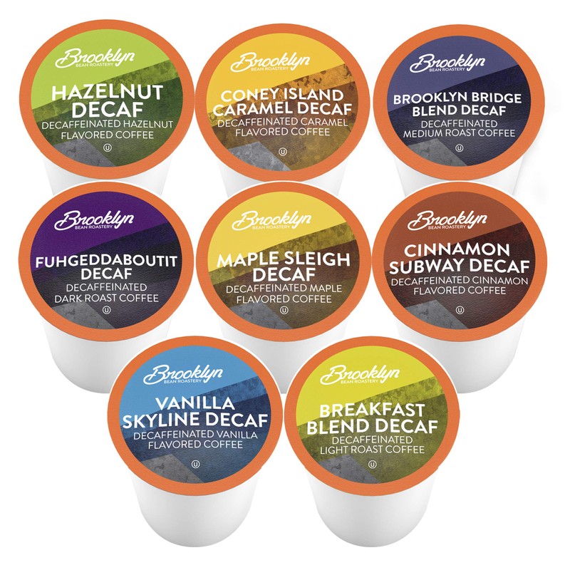 Brooklyn Beans Coffee Pods, Assorted Decaf Variety Pack - Compatible
