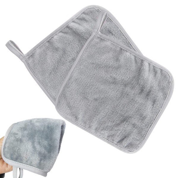 2pcs Reusable Makeup Remover Cloth Microfibre Face Cleansing Cloths Ultra