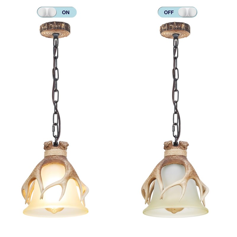 HUITICO Rustic Pendant Lighting for Kitchen Island Dining Room Sink