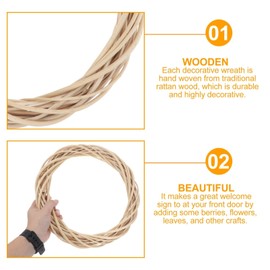 ULTNICE Grapevine Wreaths Vine Branch Christmas Rattan Wreath Decorative Wooden Twig for Craft Decor Door House Decor Wedding Decors 1pcs (Dia 30cm Burlywood)