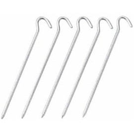 Captain Stag M-8396 Round Steel Pegs, 7.5 inches (19 cm), Set of 5
