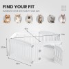 Dog Playpen Adjustable Folding Portable Pet Fence for Small to