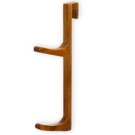 Over Shower Door Towel Hook - No Drill, No Rust, Moisture Proof Hard Wood - Shower Door Hooks for Towels - Space-Saving Bathroom Organizer Home Decor - 2pcs