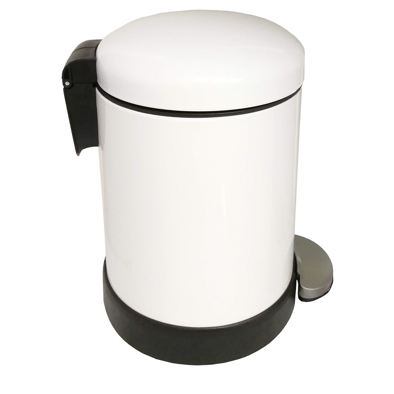 FurnitureXtra™ Classic Style Powder Coated Soft Close Pedal Bin, Plastic