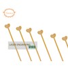 Sansow Bamboo Cute Cocktail Picks 100 Counts, Bamboo Toothpicks Food/Fruit