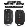 RYHX Autoschlssel Silikon Hlle kompatibel mit Hyundai 3-Tasten Autoschlssel Klapp,Schwarz