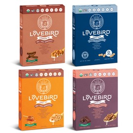 Lovebird Organic Cereal That Actually Tastes Good - 100% Real Food & Healthy Gluten Free Cereal, No Refined Sugar, Paleo, Keto Friendly Healthy Snacks for Kids, Adults - Variety, 4-Pack