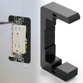 Wuno Shop 20 Pcs Wall Plate Spacer, Flush Fit Device Leveling Plate, Outlet Spacers For Electrical Box, Metal Outlet Shims, Receptacle Spacers Leveler For Fixing Walls Device/Switch - Black