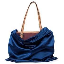 PlasMaller Dust Cover Storage Bags Thick Silk Cloth Pouch with Drawstring For Luxuries Handbags Tote Purses Shoes Boots Set of 1, Blue