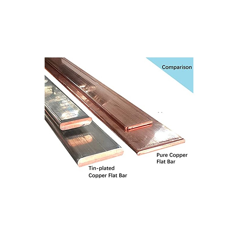 TEN-HIGH Tinned Copper Flat bar 4mmx30mm, Tinned Copper Bus bar