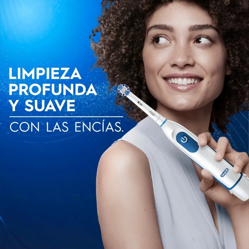 Oral Cepillos Electricos Pro Salud Power Pilas Color Blanco Azul