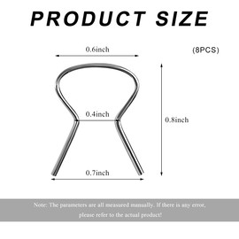 SHMZK 8PCS Car Window Handle Crank Retainer Clip, 76980 Door Handle Window Crank Retaining Clip Replacement, Universal Handle Crank Metal Clip Retainer Roll Up for Most Vehicles