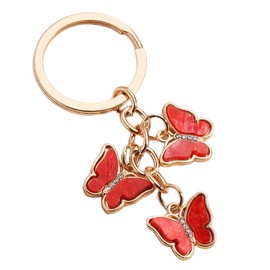 scicent Keyrings & Keychains Butterfly Lover Gift Key Chain Gifts for Family Friends Christmas Birthday Gifts for Women Girls, Red13