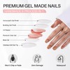 SHANGMENG Brown Press on Nails Short - Soft Gel Fall