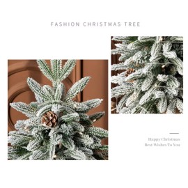 New Delicate 45cm Snow Flocked Xmas Tree For Office And Home