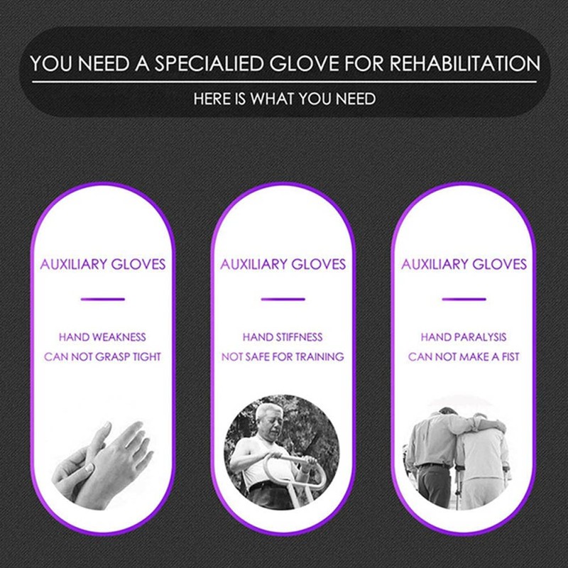 ALisasin Finger Rehabilitation Train Auxiliary Gloves Splint Finger Recovery Grip