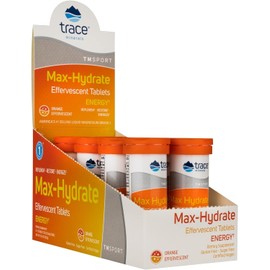 Trace Minerals Max-Hydrate Tabletas Efervescentes 44g - Hidratación - Energía - Electrolitos - Hecho en USA