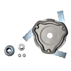 Tri-Clone Monster Trimmer Head - Heavy-Duty Metal Blade Weed Wacker and Brush Cutter Attachment, Compatible with Most Straight Shaft Gas Powered String Trimmers