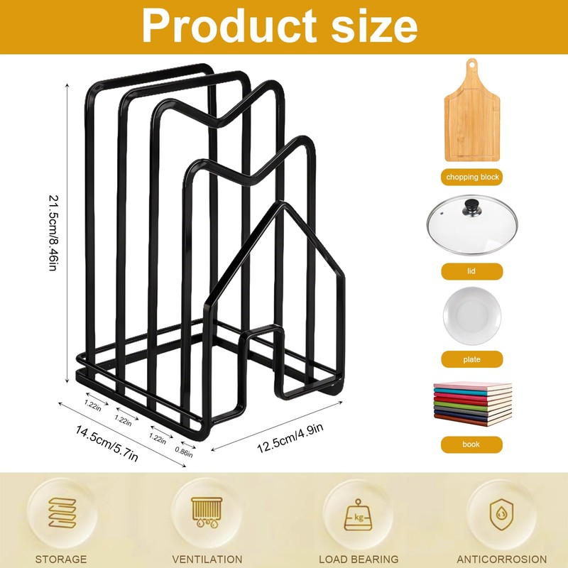 Jortmrd Chopping Board Holder Pot Pan Lid Holder Chopping Board