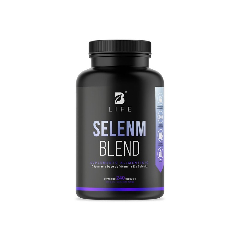 Selenio de 240 Cápsulas. Ingredientes naturales: con Vitamina E para