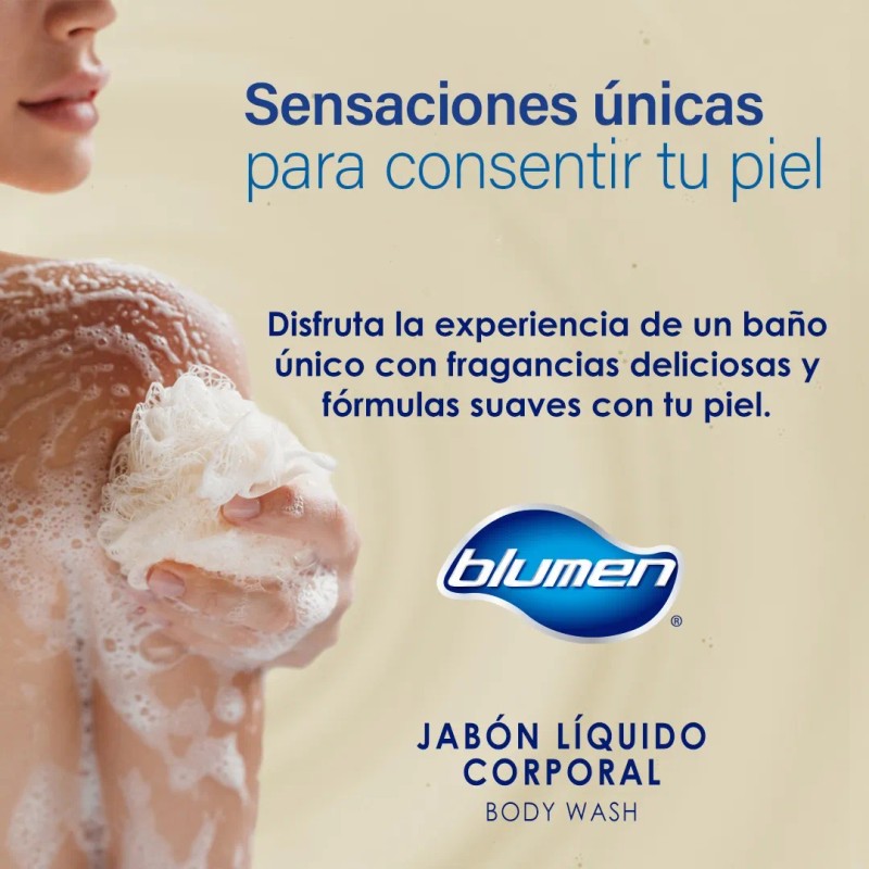Jabón Líquido Corporal Cuidado Delicado Avena Y Vainilla 1300ml Blumen