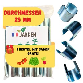 JARDEN© Set of 20 Greenhouse Clips, 25 mm, Galvanised Clips for Greenhouses, Metal Clips for Films, Greenhouse Accessories, Storm Proof Attachment