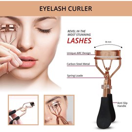 YNR Professional Eyelash Curlers Beauty Tools Stylish Make Up Applicator Rose Gold