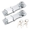 WANLIAN Heavy Duty Concealed Safety Hasp Lock, 2PCS Double Hinge