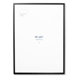 Opposite Wall - 50x70 cm - Black Solid Oak Wood Picture Frame - Lightweight, Versatile & Shatterproof - Wall Hanging Photo or Poster Frame - Wall Decor for Office, Gallery & Home, 19 3/4 x 27 1/2 in