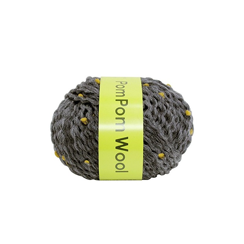 DARUMA 01-6330 Pom Pom Wool Yarn Extra Thick Col.7 Gray