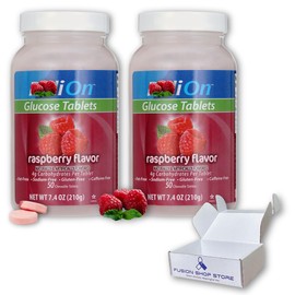 Glucose Tabs- Raspberry Flavor 50 ct (Pack of 2), Boxed by Fusion Shop Store