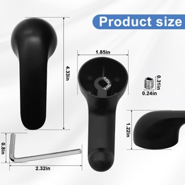 Replacement for Delta H79 Single Metal Lever Handle Compatible with Delta Tub & Shower Handle 1300/1400 Series Tub Faucet, Shower with Screw & Wrench (Black)