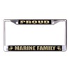 Proud Marine Family #2 Chrome License Plate Frame