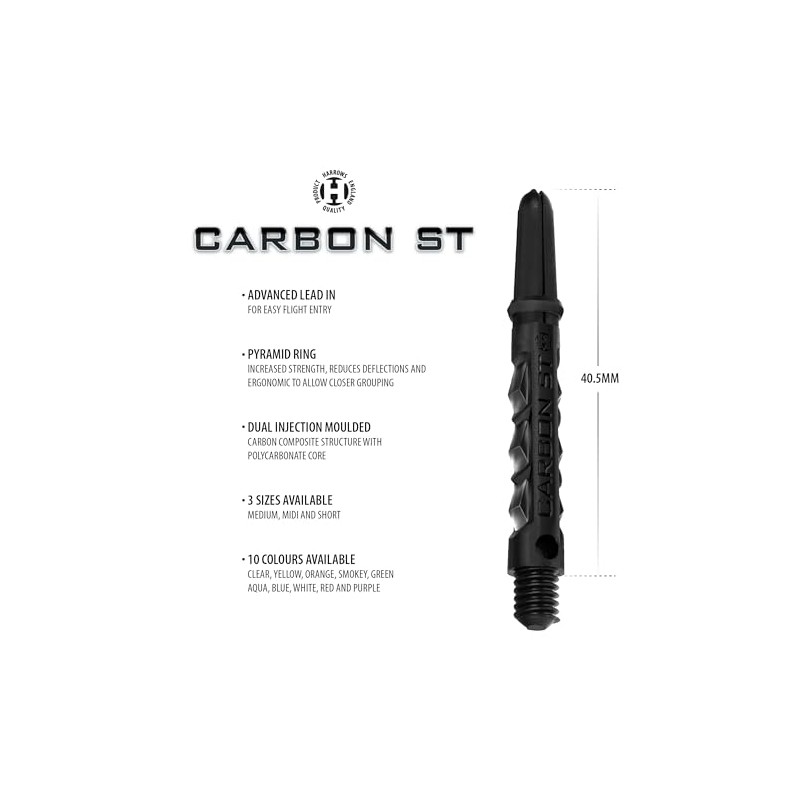 Harrows Darts 3 Sets Carbon ST Dart Shafts - Total