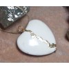 Kintsugi Large 1" White Howlite Broken Heart Mended with 23k