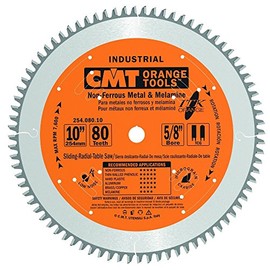 CMT 254.080.10 ITK Non-Ferrous, PVC & Melamine Saw Blade, 10-Inch x 80 Teeth, TCG Grind with 5/8-Inch Bore