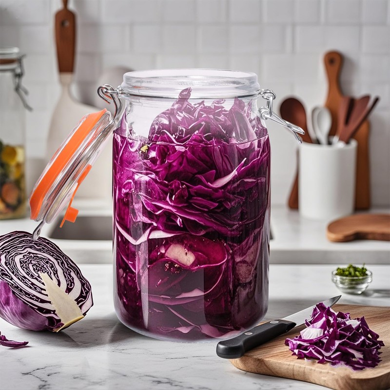 Galssmagic Fermentation Kit,1.5 Liter Fermentation Jar with Fermenting Weights and