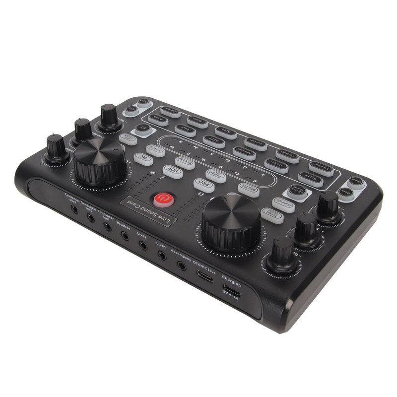 Live Sound Card Sound, Mixer Board with 8 Sound Effects