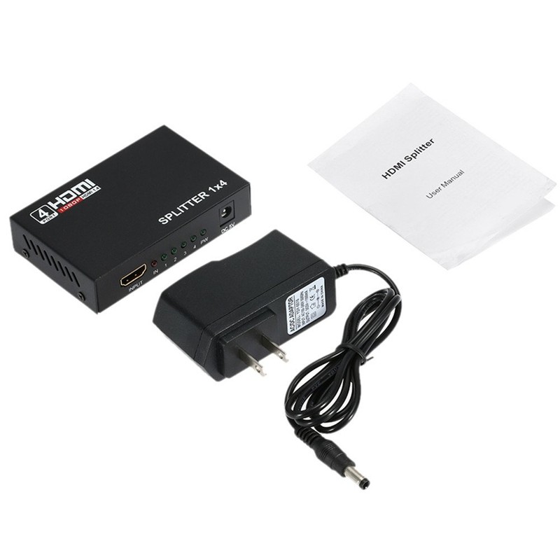 Moyishi HDMI Splitter 1X4 4 Port Hub Repeater Amplifier v1.4