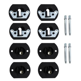 Caishun 4 Sets 2.68 Inch Black Sofa Pin Furniture Connector Pin Buckle Furniture Hardware Fitting Sofa Plug Buckle for Furniture Movable Connection