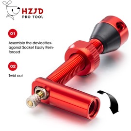 HZJD 2PCS Bike Tubeless Presta Air Valve Stem, Black, Alloy Tubeless Presta Valve Stem(44 mm)