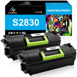 LeciRoba Compatible S2830dn S2830 High Capacity Black Toner Cartridge Replacement for Dell S2830dn S2830 GGCTW, 593-BBYP, FR3HY, CH00D, 3RDYK, TC2RH, 593-BBYO Series Printer (2-Pack)
